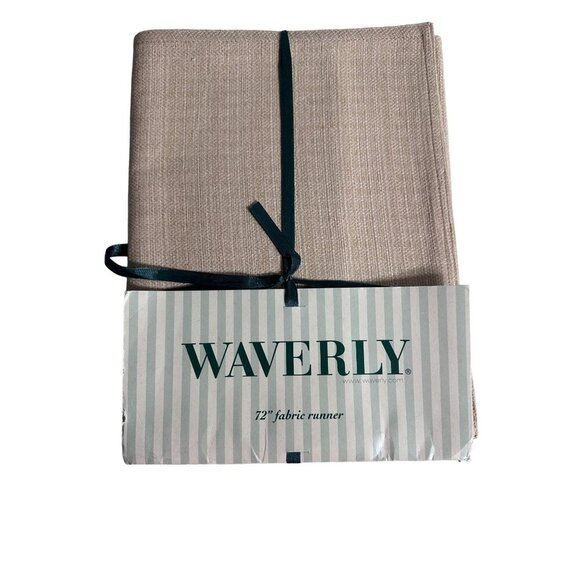 Waverly 72" Table Runner Tobago‎ Sand 100% Cotton Tobago Sand New Old Stock - Picture 2 of 6